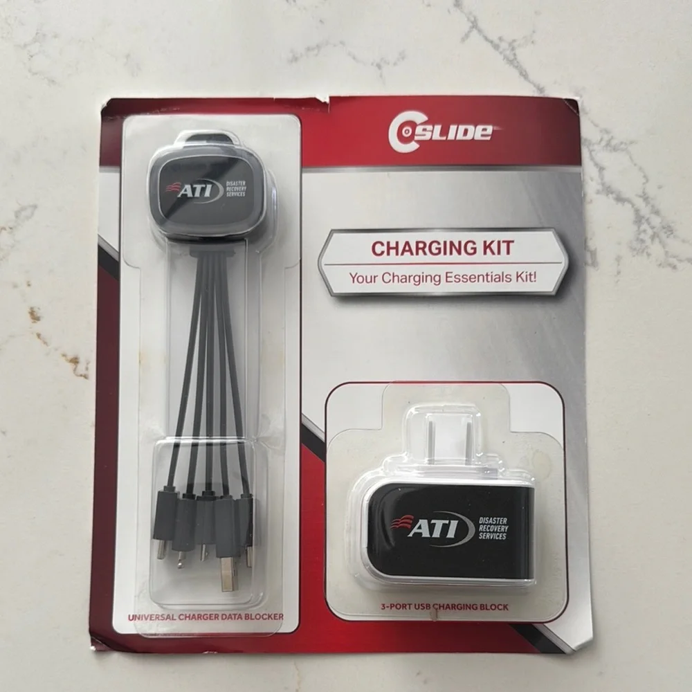 Black Multi-Cable Charger Kit with Adapter